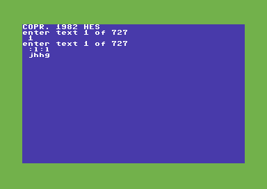 HES Writer screenshot 1 for Commodore 64